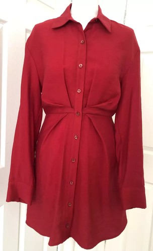 Zara abito camicia rosso con - zara,